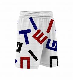 Sublimated Basketball Mesh Shorts White