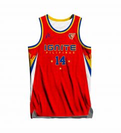 Sublimated Kids Basketball Jersey Red